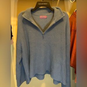 EDIKTED High Neck Oversized Zip Sweater